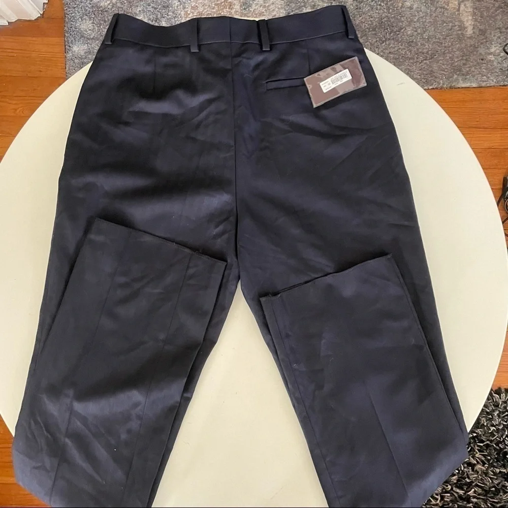 T.M. Lewin Navy Herringbone Wool Suit Navy 2 Piece 36R Waist 30 New
